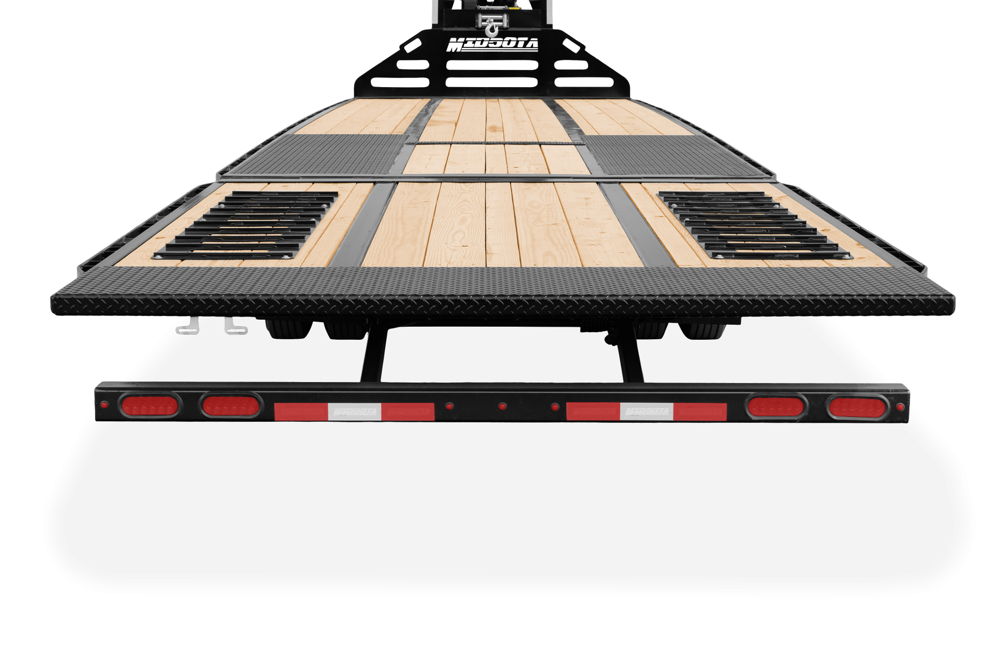 Midsota | FBGN Series Deckover Flatbed Trailer | FBHB, Rear View