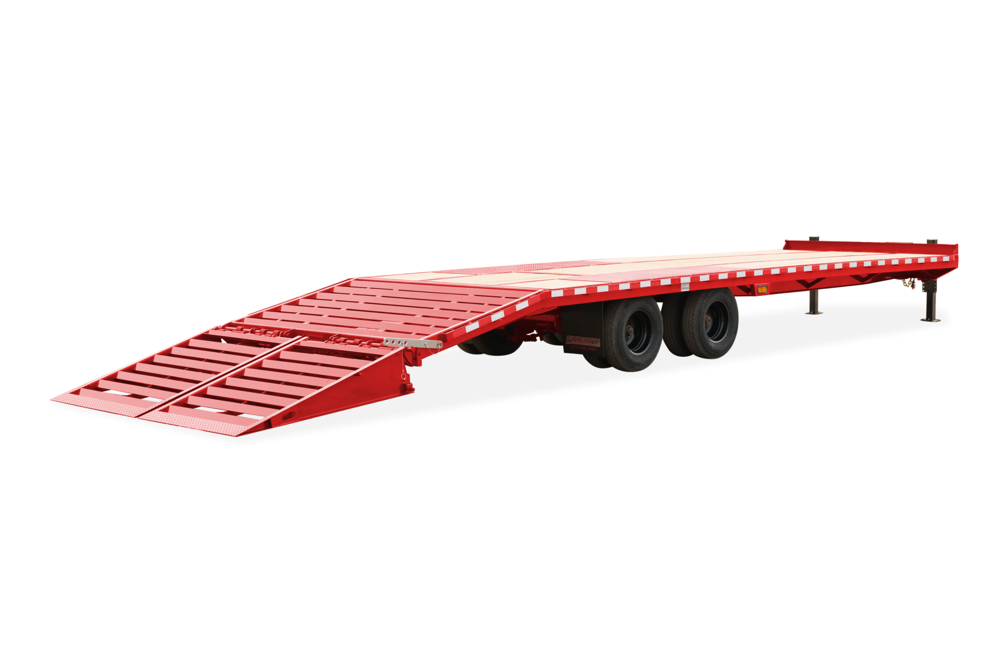 Midsota FBBP Series Deck Over Trailer Rear Hero Ramps Down