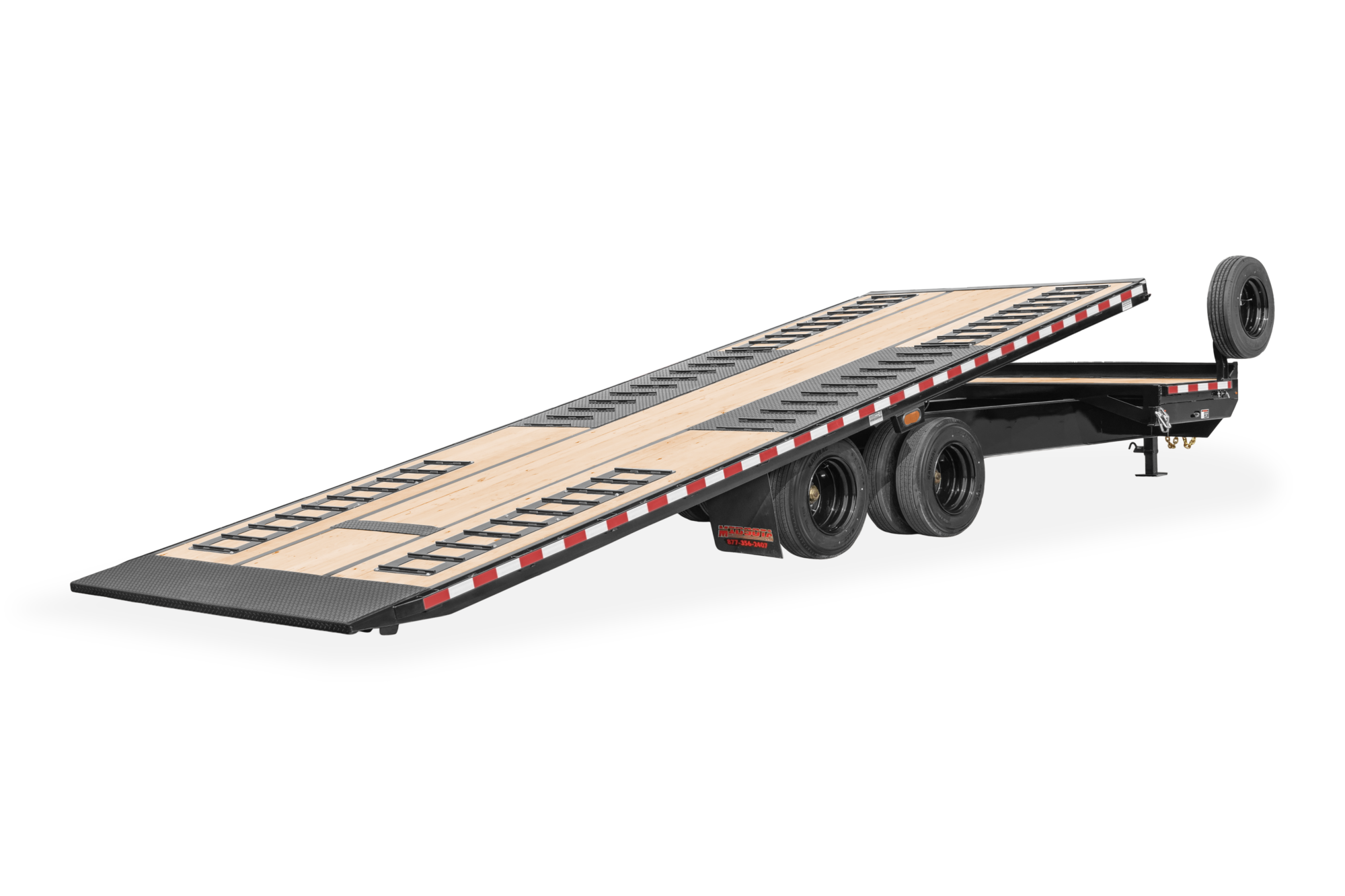 Midsota FBT BP Series Deck Over Flatbed Utility Trailer Rear Hero Up