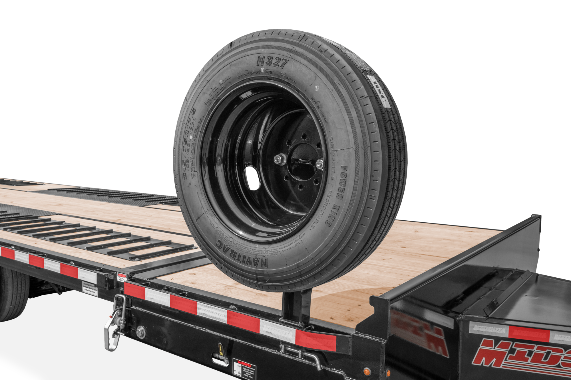 Midsota FBT BP Series Deck Over Flatbed Utility Trailer Spare Tire Mount