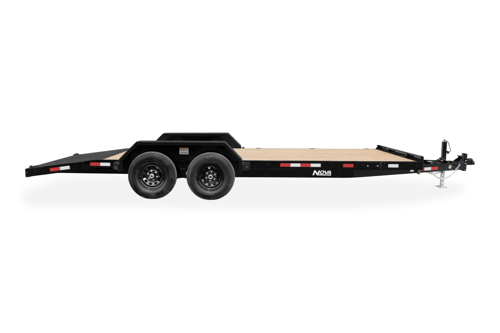 Midsota Nova Car Hauler Trailer Side View Ramps Up