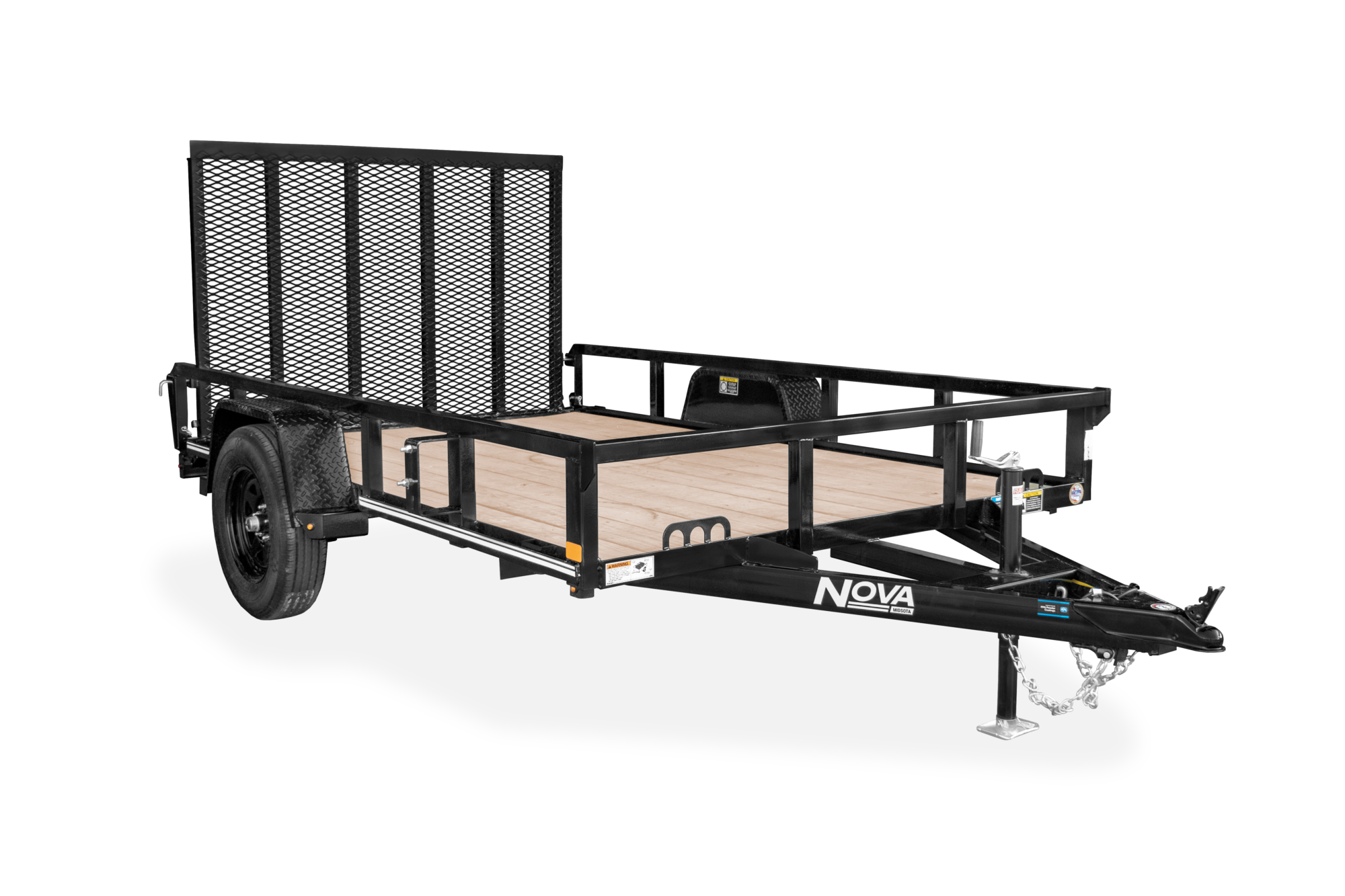 Midsota Nova Rail Side Utility Trailer Front View