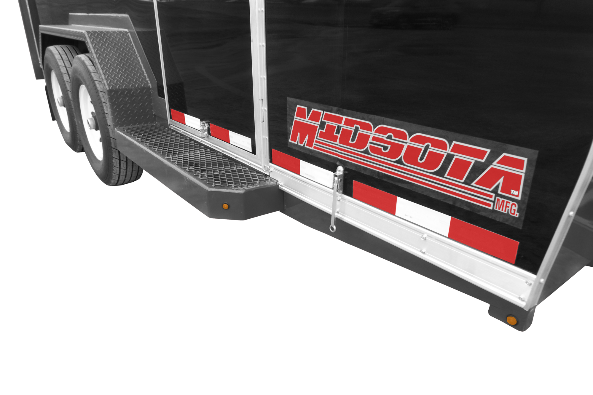 Midsota SLE Series Enclosed Tilt Utility Trailer Close Up Logo