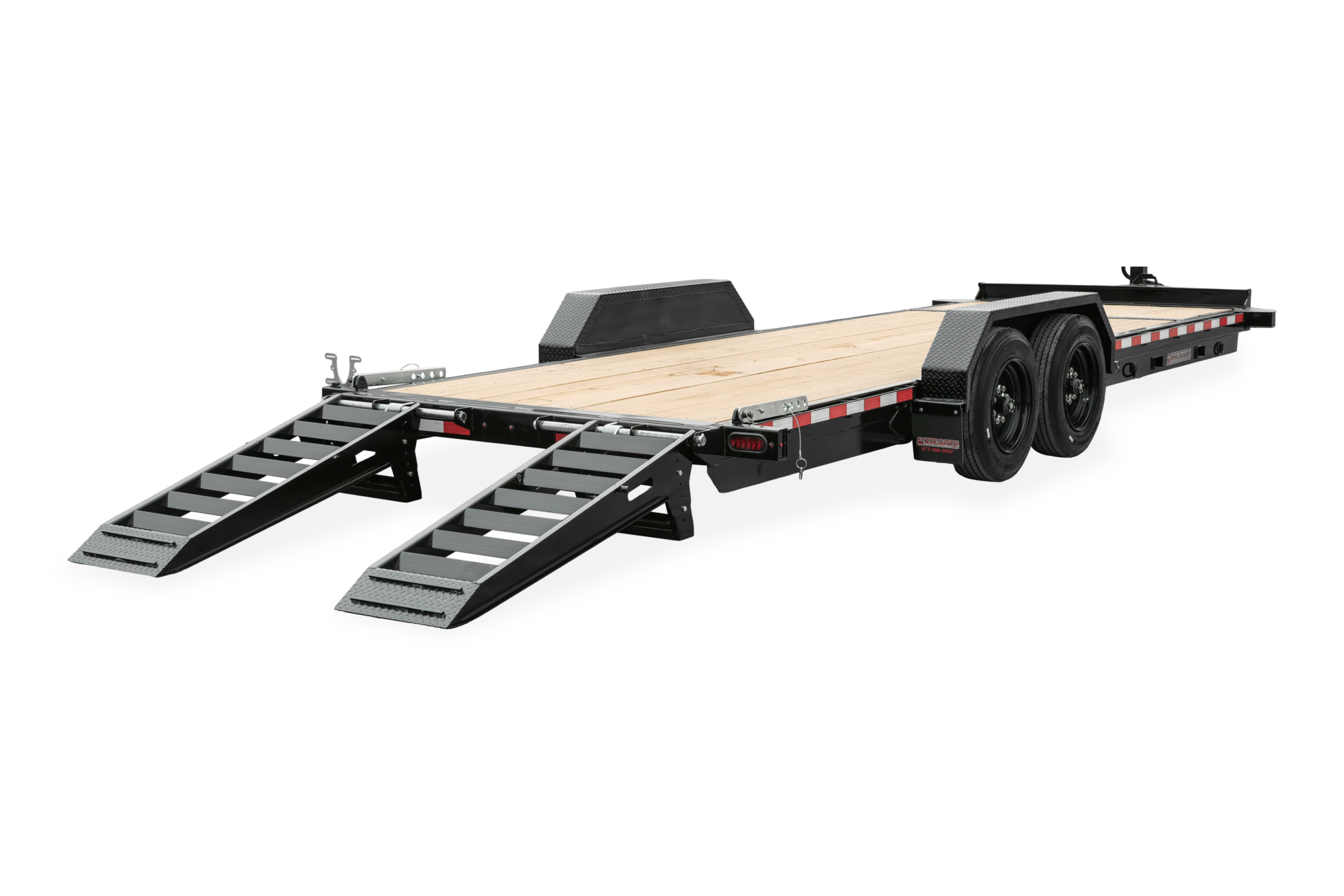 Midsota ST Series Low Profile Flatbed Trailer Rear Ramps Down
