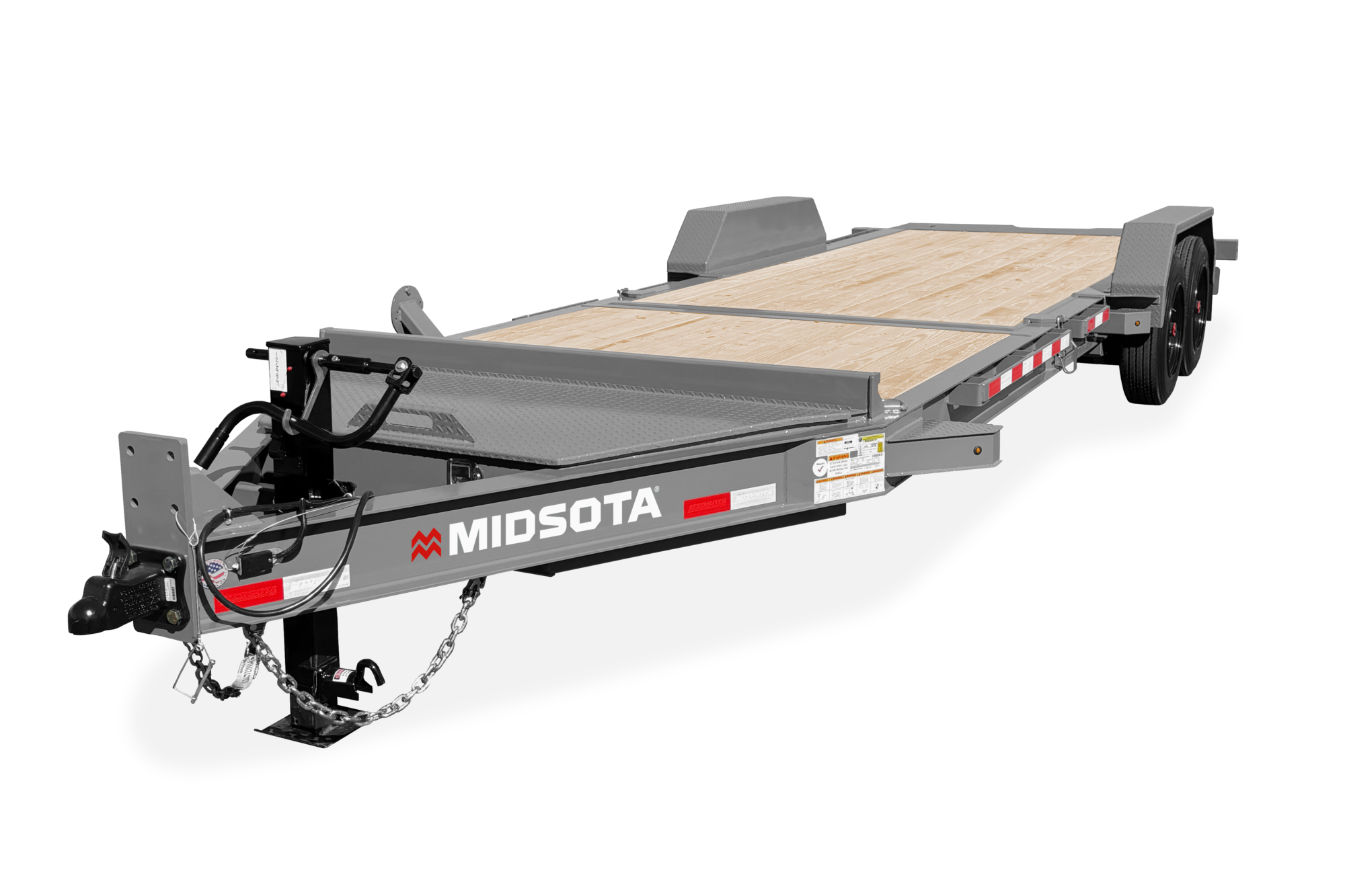Midsota I Beam Tilt Bed Trailer Front Down